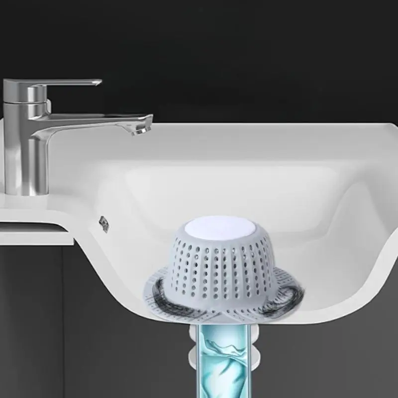 Abflusssieb Hutform mit Lochkorb und breitem Rand – Bild 3