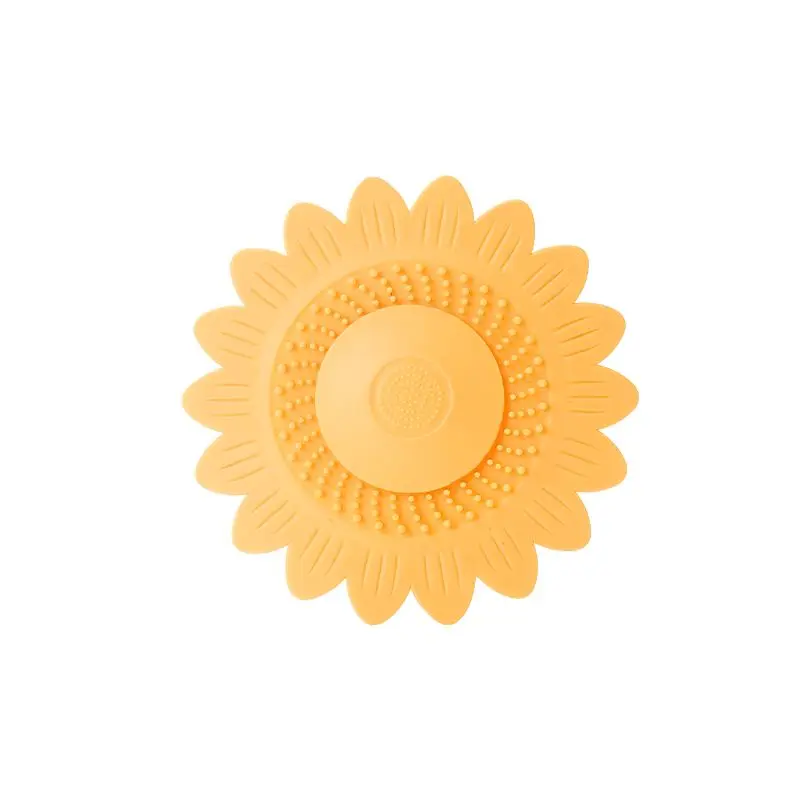 Abflusssieb Sonnenblume mit Noppen und Mittelkappe – Orange