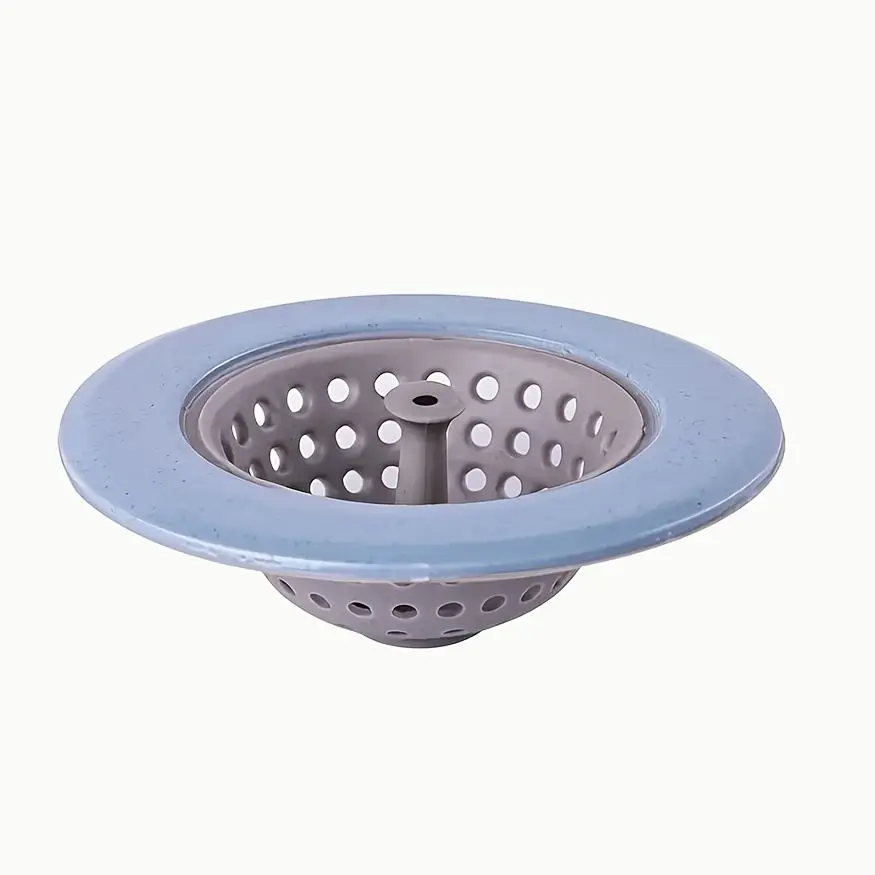 Abflusssieb Spüle mit Mittelstift und Lochkorb – Blau