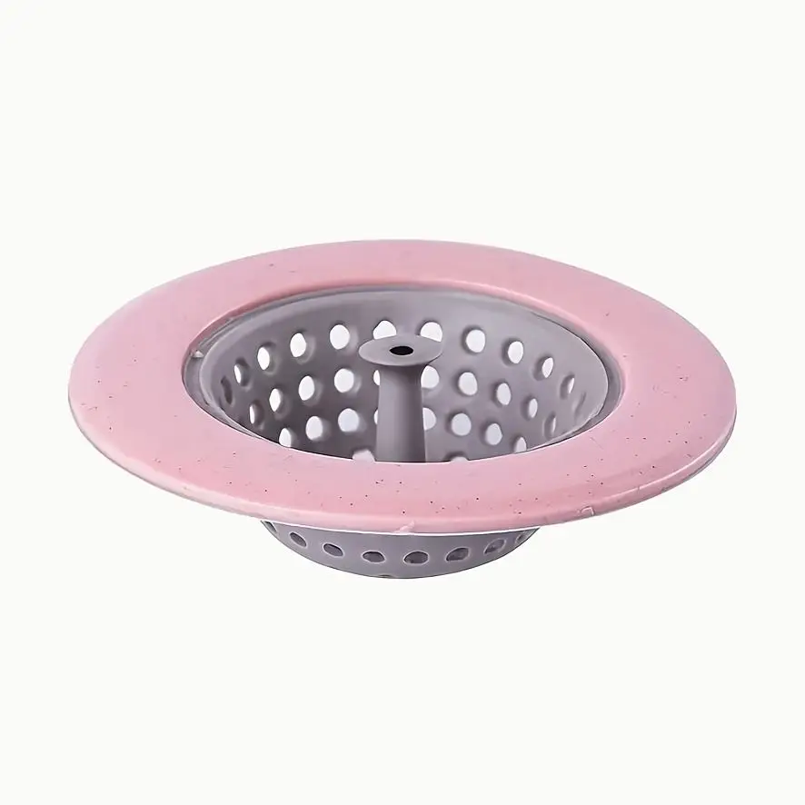Abflusssieb Spüle mit Mittelstift und Lochkorb – Rosa